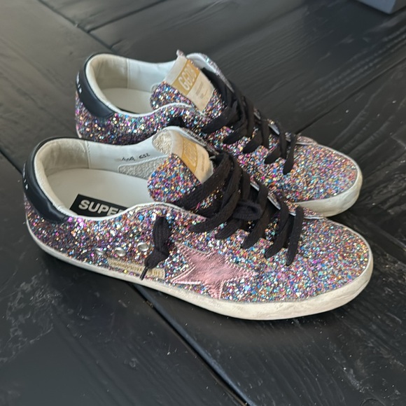 Golden Goose Super-Star low top glitter sneaker - Picture 2 of 5